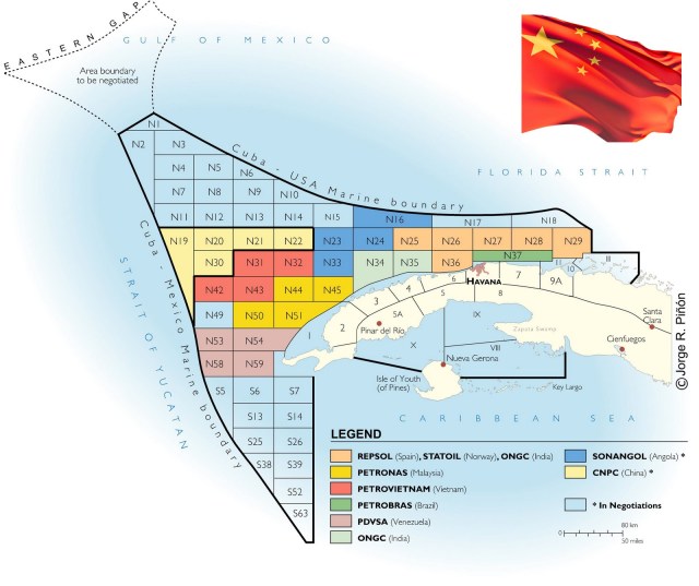 Cuba offshore map