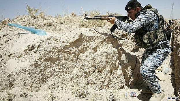 Soldados iraquíes han patrullado la frontera con Arabia Saudita en busca de infiltrados yihadistas.